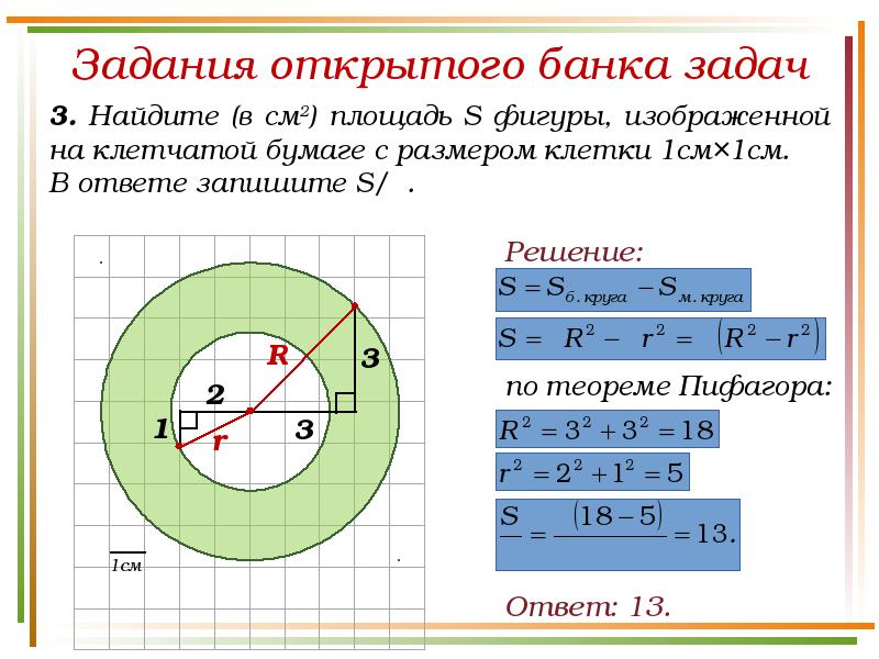 Площадь окружности 6 класс