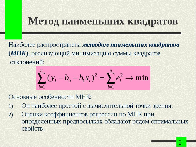 Метод наименьших квадратов