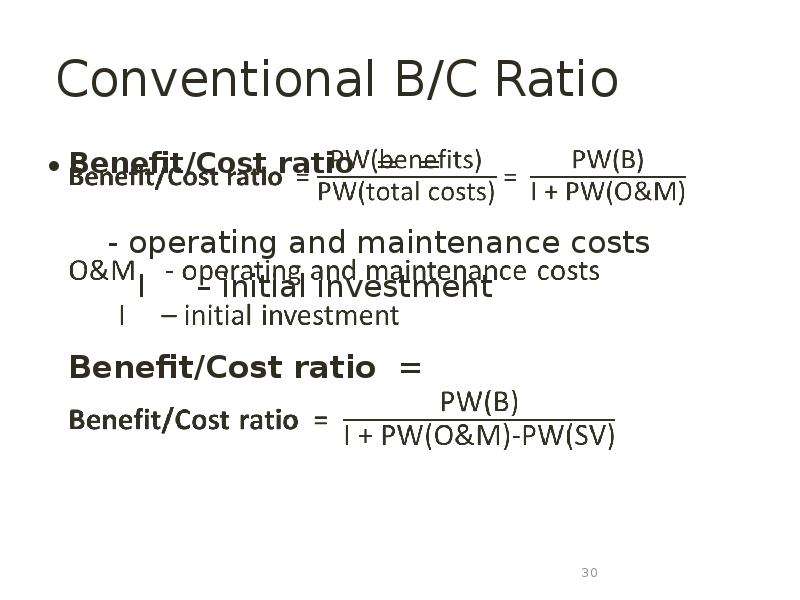 B c ratio