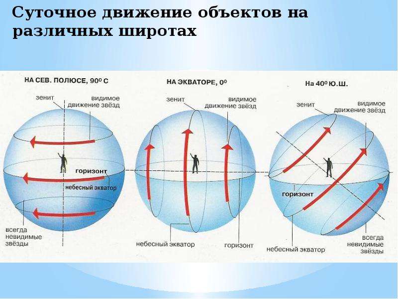 Установи соответствие между географическими широтами. Суточное движение светил на Южном полюсе. Суточное движение светил на различных широтах. Суточное движение светил на полюсе земли. Суточное движение светил в средних широтах.