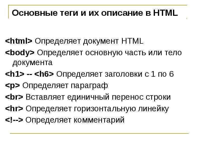 Создание сайта на языке html проект