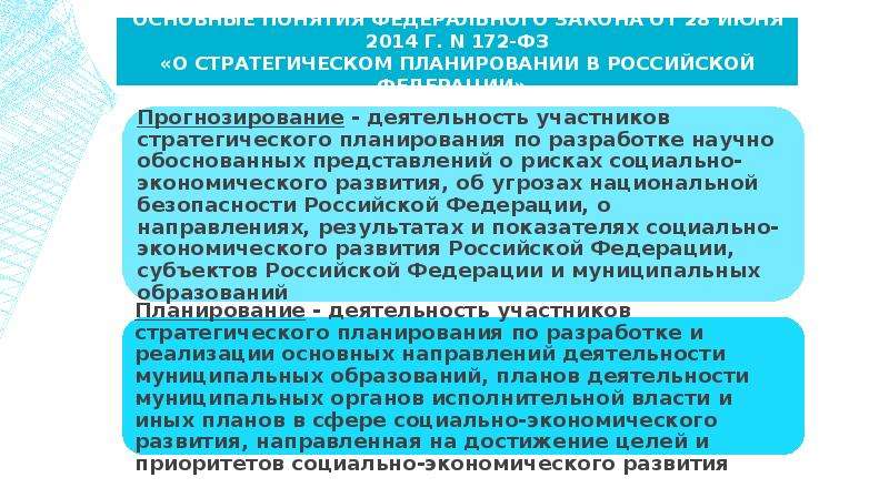 Фз о стратегическом планировании 2014. Стратегическое планирование крупных городов. Стратегическое планирования развития крупнейших городов. Основополагающие понятия ФСД.