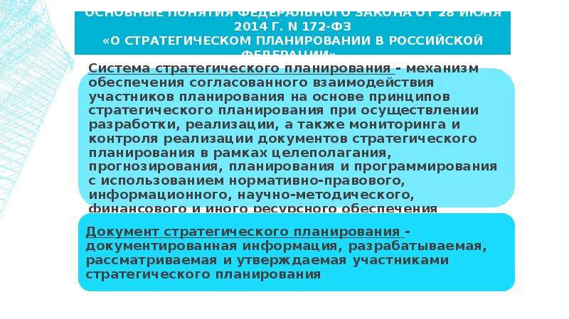 Фз о стратегическом планировании 2014. Стратегическое планирование крупных городов.