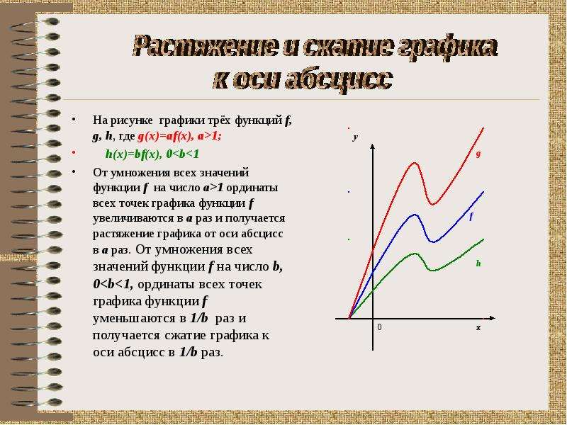 Растяжение и сжатие графиков функций презентация