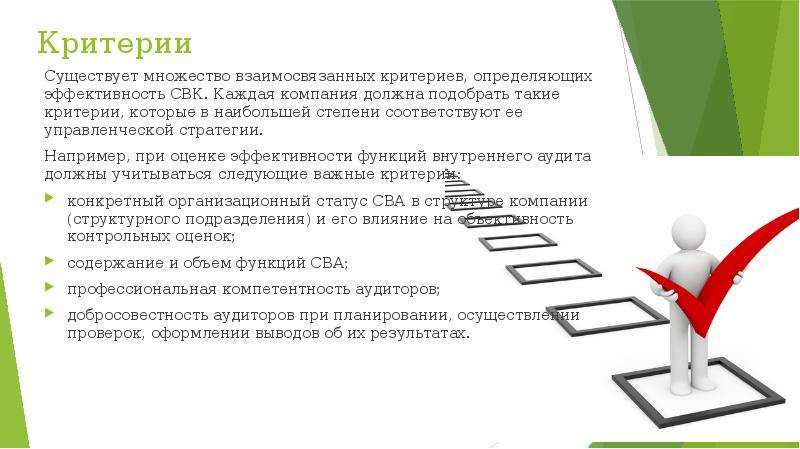 Каждые компании. Оценка эффективности СВК. Критерии эффективного контроля. Критерий существует. Определите критерии эффективности сообщения.