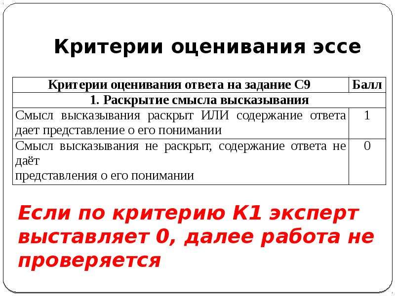 Русский критерии