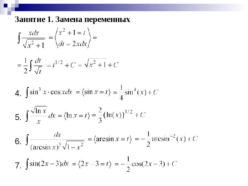 Интеграл степенного ряда