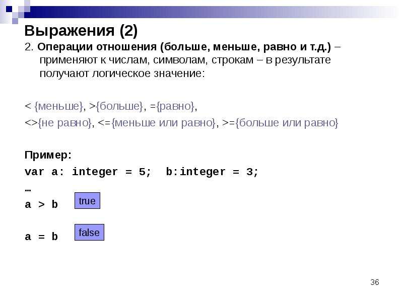 Составьте наименьшее и наибольшее. Операции отношения в Паскале. Больше или равно в программировании. Больше или равно в Паскале. Не равно в программировании.