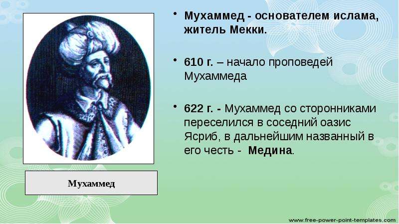 Возникновение и распространение ислама 6 класс презентация