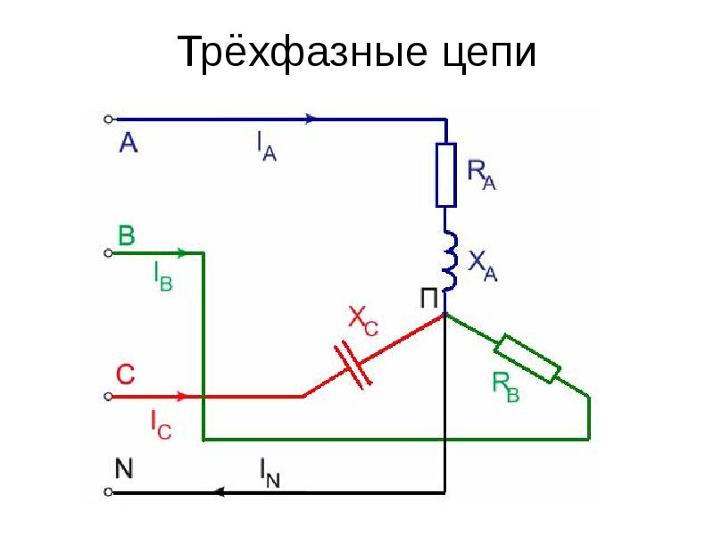 Трехфазная цепь схема