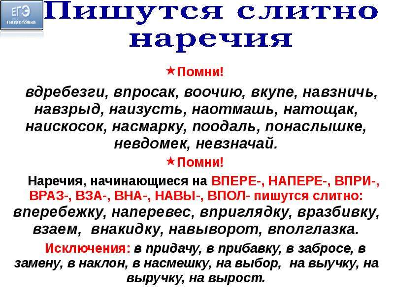 Правописание наречий слитно раздельно через дефис презентация