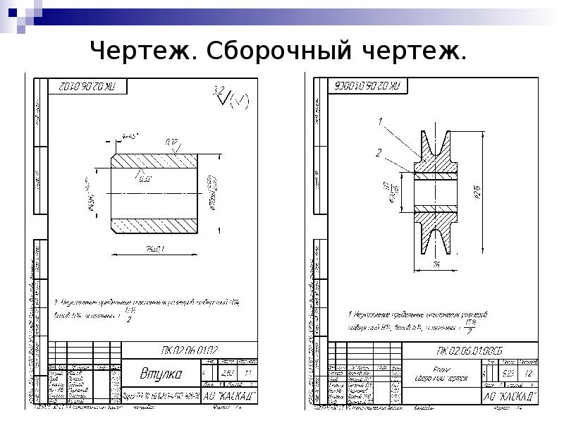 Сборочный чертеж правила