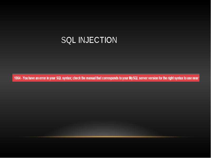 Презентация sql инъекции