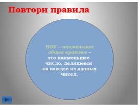 НОК – наименьшее общее кратное. 6 класс