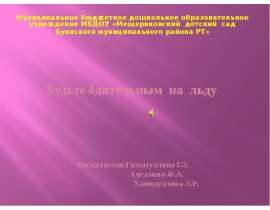 Будьте бдительным на льду