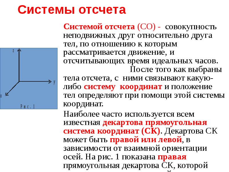 Система отсчета это