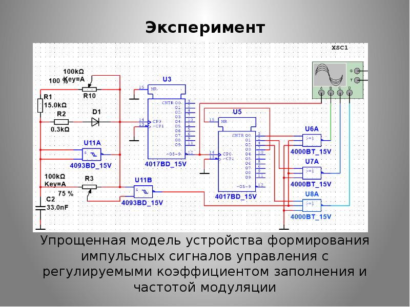 В цифровой системе управления сигнал с выхода схемы сравнения