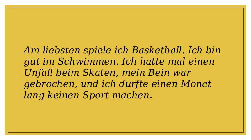 Sport und ich