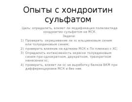 Опыты с хондроитин сульфатом