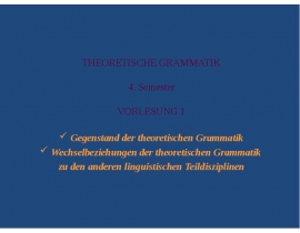 Theoretische grammatik
