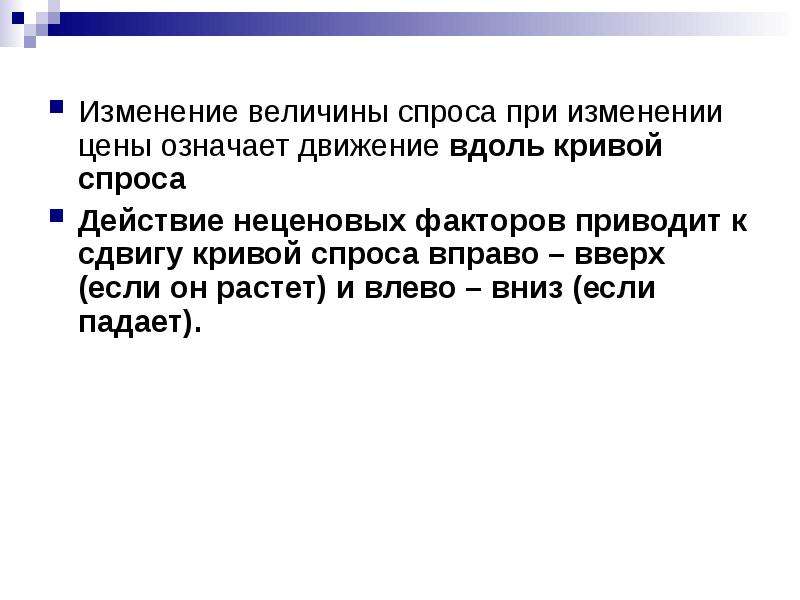 Область изменения это. Изменение величины спроса означает:. Изменение величин. Спрос это потребность.