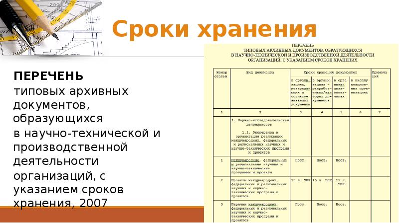 Типовой перечень хранения архивных документов. Срок хранения технических заданий. Научная документация срок хранения. Сроки хранения технической документации в архиве организации. Срок хранения технической документации.