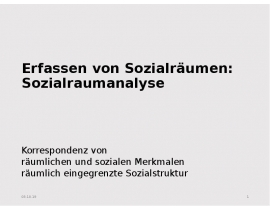 Erfassen von sozialräumen: sozialraumanalyse