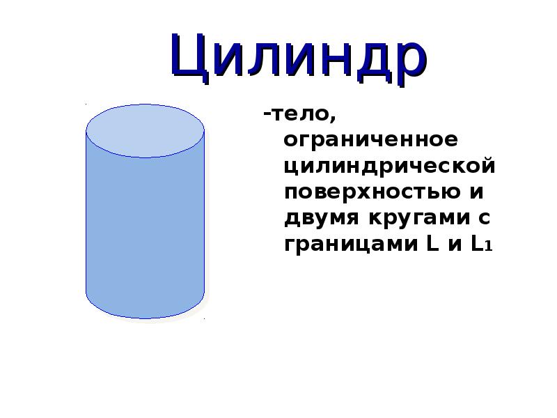 Тело ограниченное цилиндрической. Цилиндр. Цилиндрическое тело.