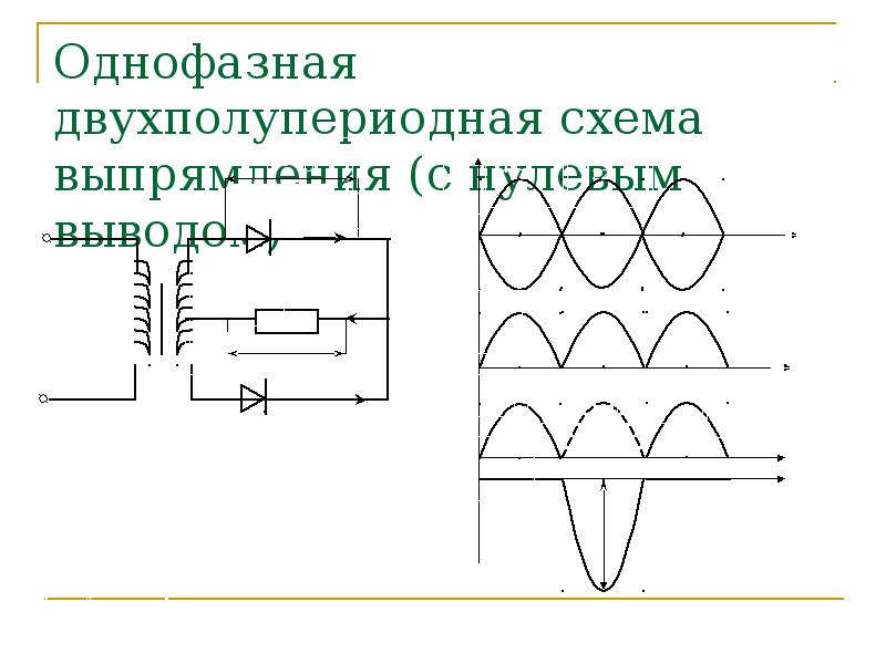 Схема однофазного выпрямителя