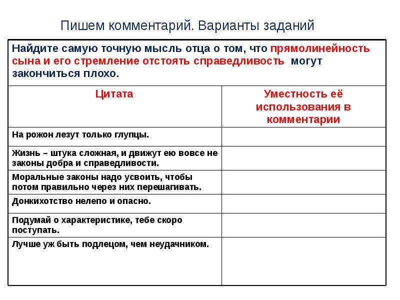 ЕГЭ Пишем комментарий к сформулированной проблеме текста, слайд №22