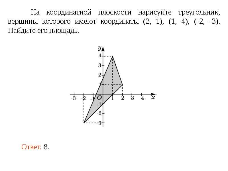 Площадь фигуры на координатной плоскости. Координаты треугольника на плоскости. Треугольник на координатной плоскости. Площадь треугольника на координатной плоскости. Координатной плоскости треугольник с точками.