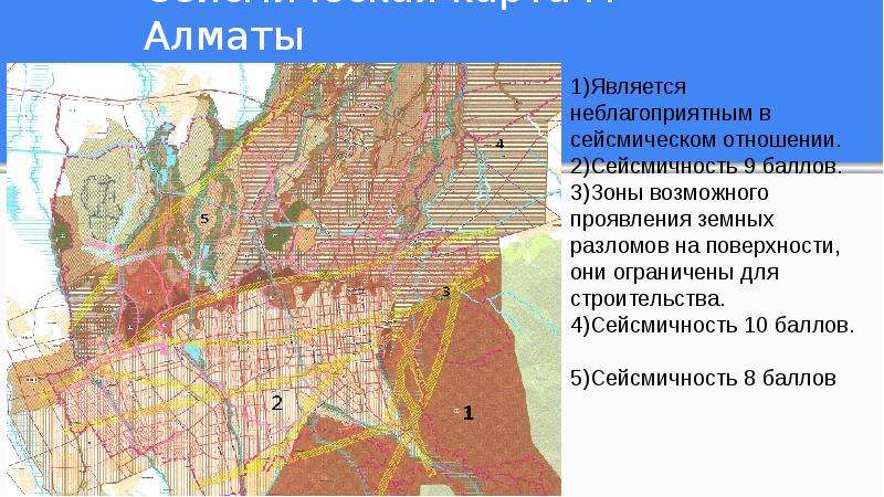 Сейсмическая карта казахстана