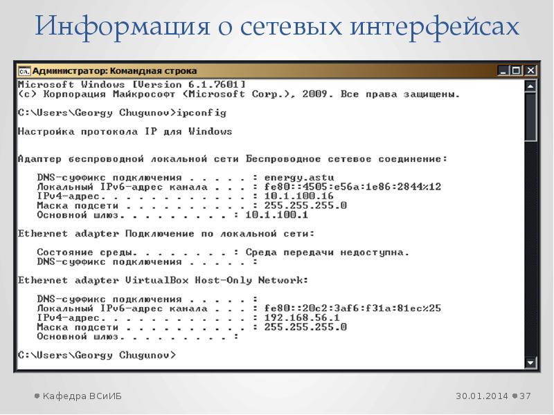 Интерфейс сети. Сетевой Интерфейс. Тип сетевого интерфейса. Имя сетевого интерфейса.