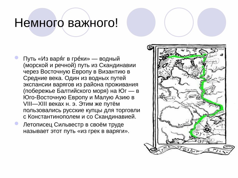 Интерактивная карта путь из варяг в греки