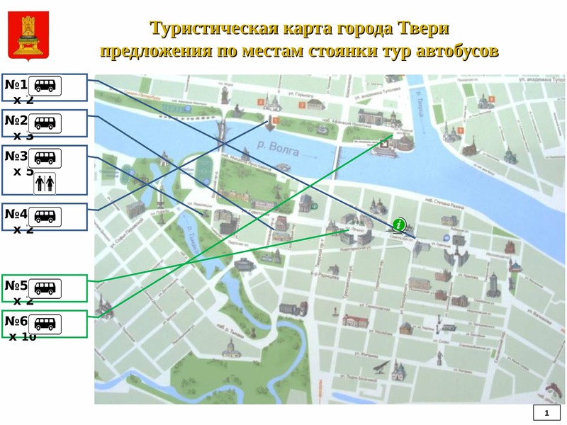 Туристическая карта города Твери - презентация, доклад, проект скачать