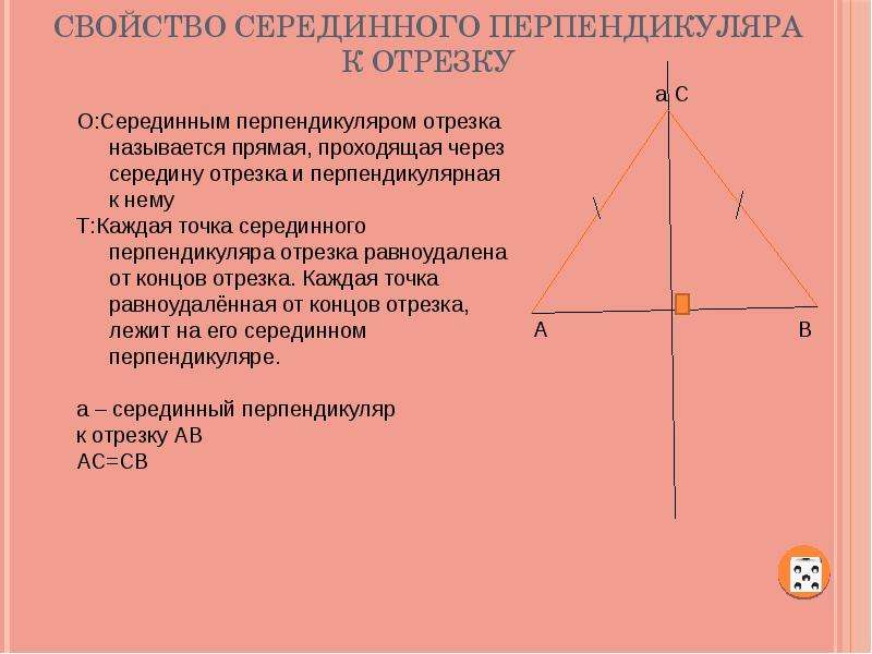 Серединный перпендикуляр 8 класс презентация атанасян