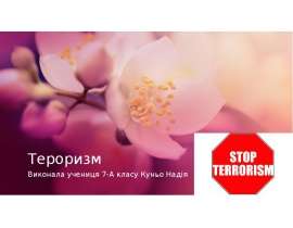 Stop terrorism