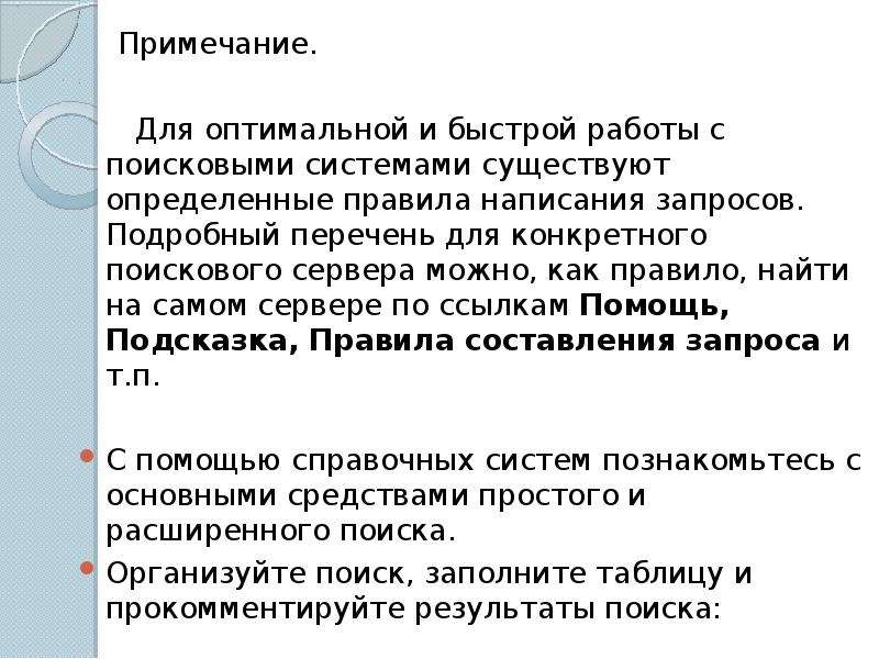 Правило составления поискового запроса. Поисковый проект примеры. Правило составление запросов на порталах. Образец для поиска.