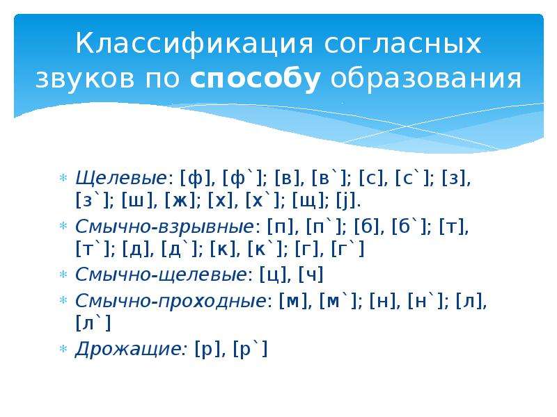 Щелевые сонорные