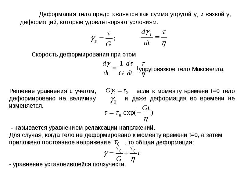 Простейшая деформация тела