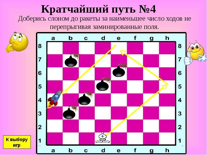 Шахматный слон сканворд. Доберись слоном до ракеты за наименьшее число ходов. Кратчайший путь слон шахматы. Игра кратчайших путь слон. Заминированное поле игра.