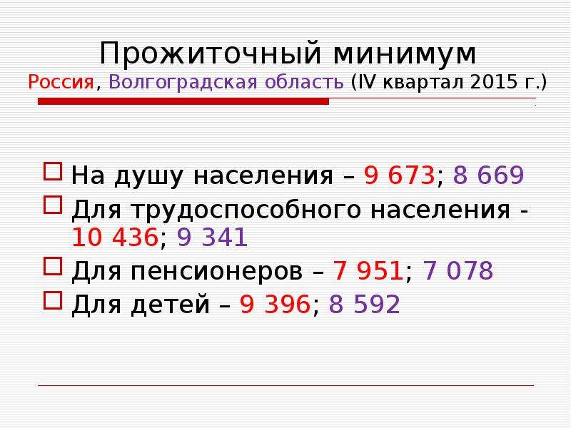 8 на доходы. Прожиточный минимум в Волгоградской области для пенсионеров.