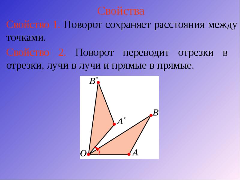 Поворот геометрия 9 класс презентация