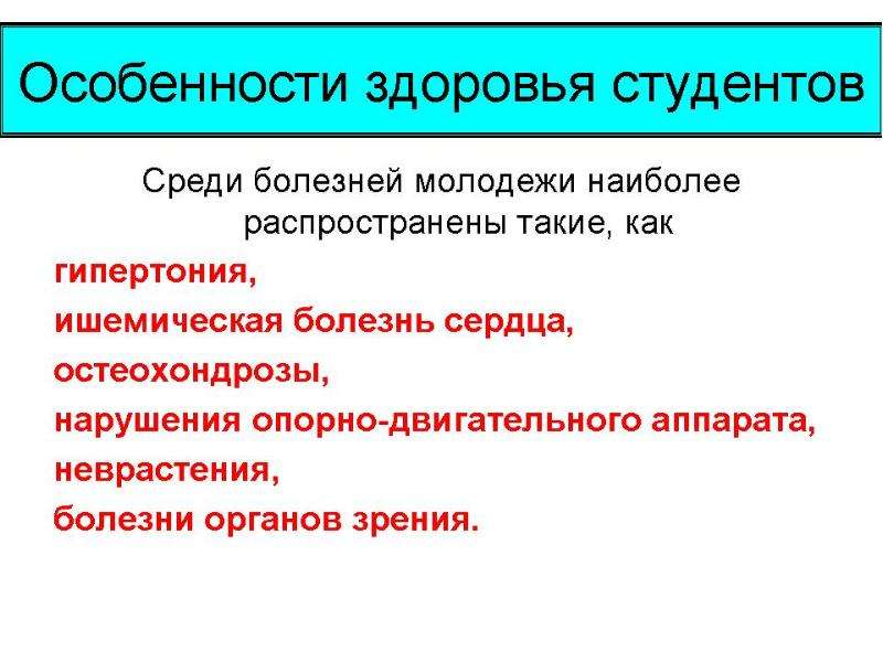 Особенности здоровья. Социальное самочувствие студентов презентация.