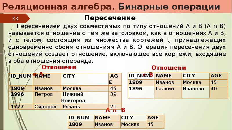 Реляционной алгеброй называется