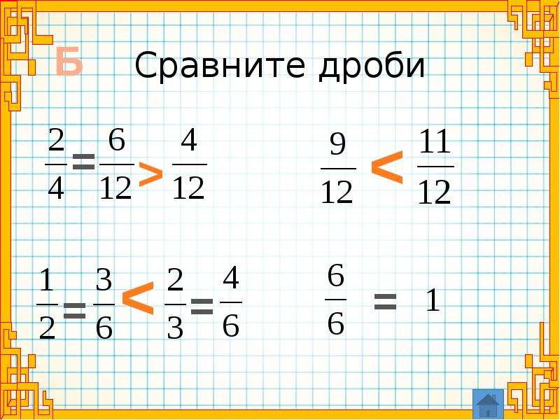 Сравнить дроби. Приемы сравнения обыкновенных дробей презентация.