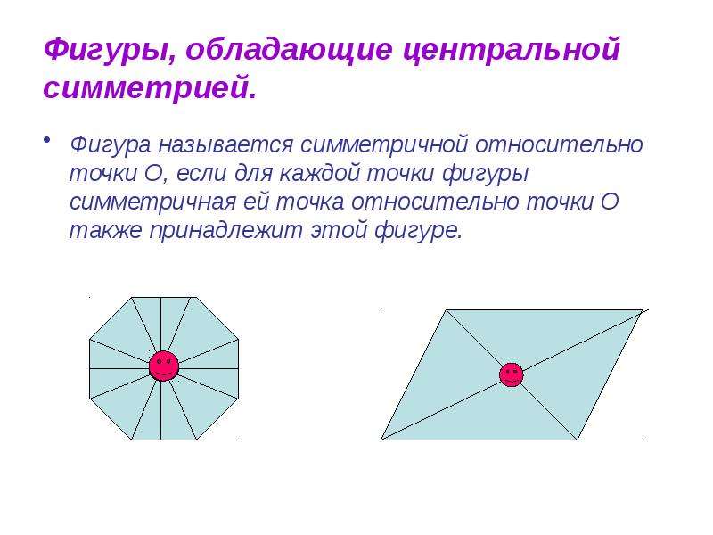 Фигура симметричная относительно. Фигуры симметричные относительно точки. Симметрия относительно точки Центральная симметрия. Центрально симметричные фигуры. Фигуры с центральной симметрией.