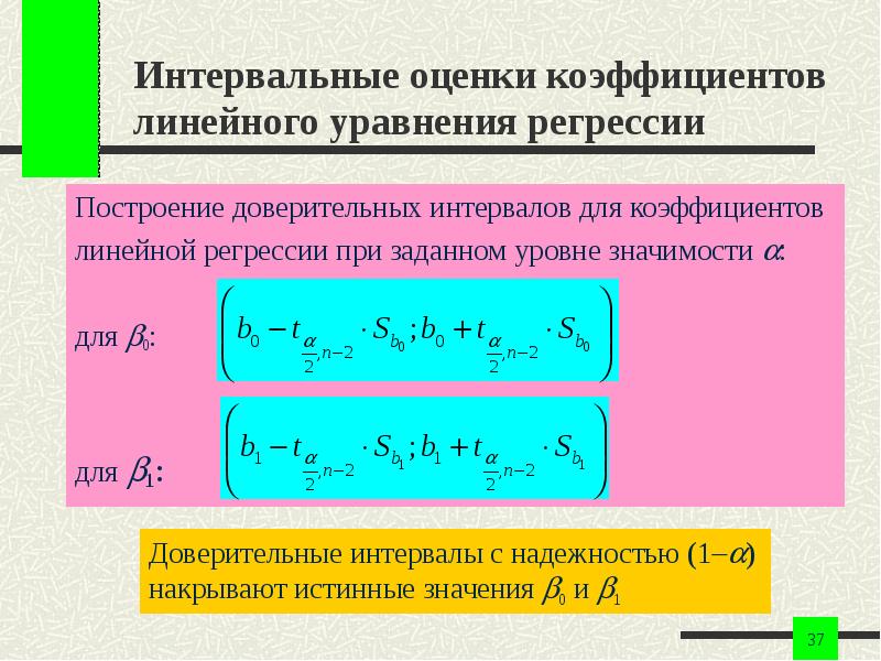 Коэффициенты линейного тренда