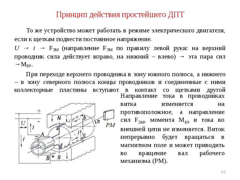 Устройство и принцип действия машин постоянного тока презентация