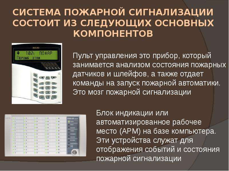 Система пожарной сигнализации и оповещения